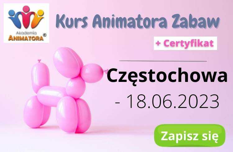 Kurs Animatora Zabaw dla Dzieci Częstochowa – 18.06.2023