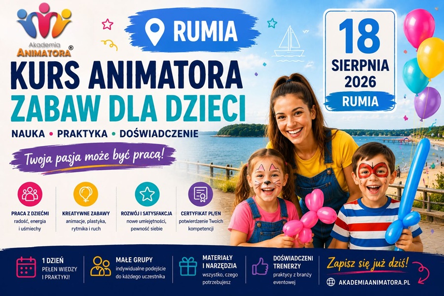Kurs Animatora Rumia - AkademiaAnimatora.pl