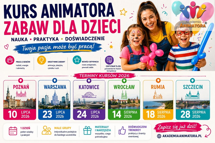 AkademiaAnimatora.pl - Szkolenia z Licencją na Zabawianie
